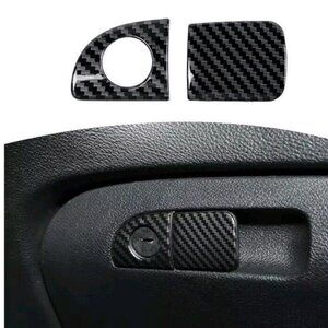 🐰🎉For Dodge Charger Glove Box Latch Handle Trim Cover Carbon Fiber 2010 and Up